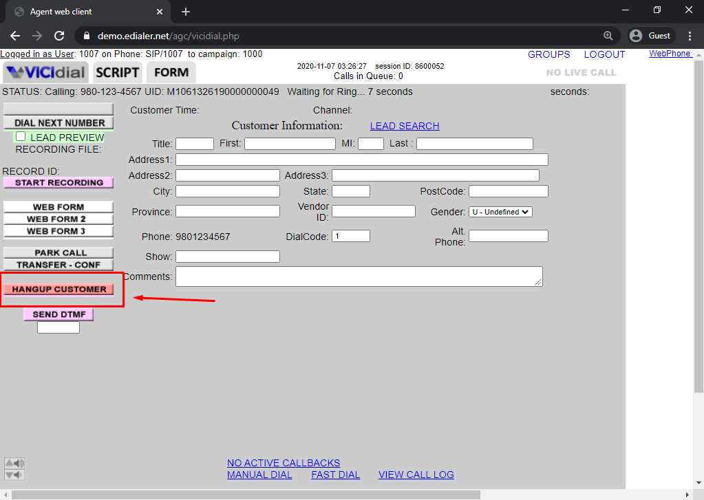 ViciDial How To Login As Agent 14
