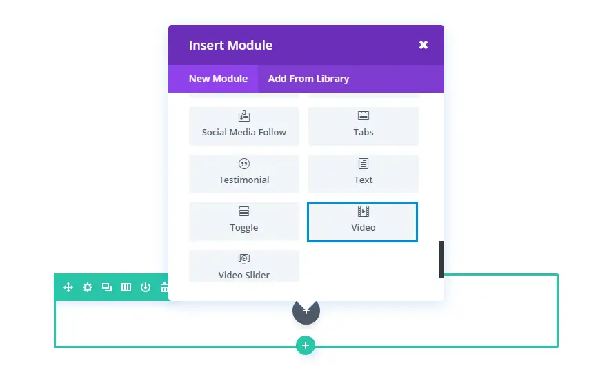 Inserting a Video Module in Divi