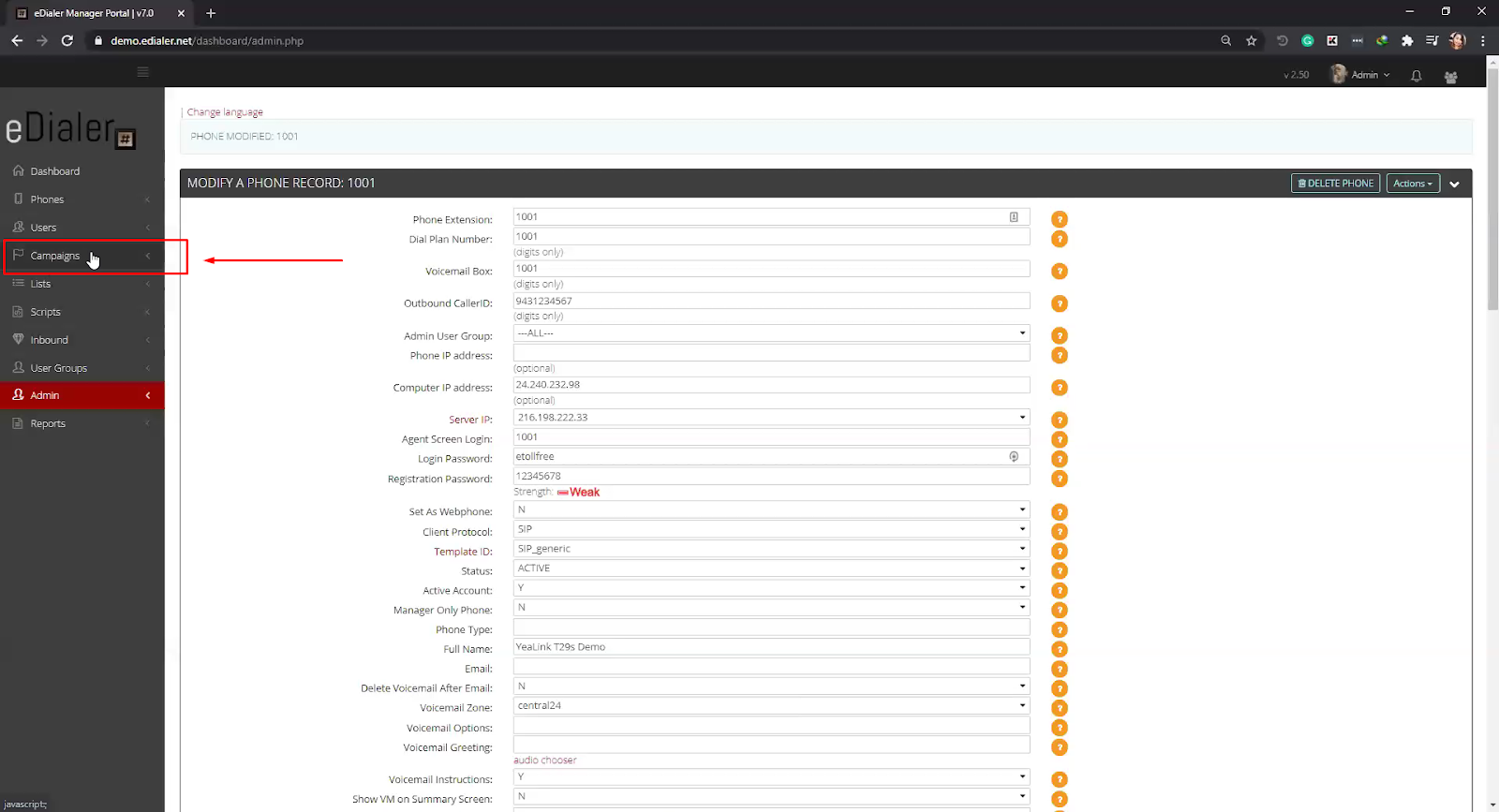 Setup Agent Custom CallerID 6
