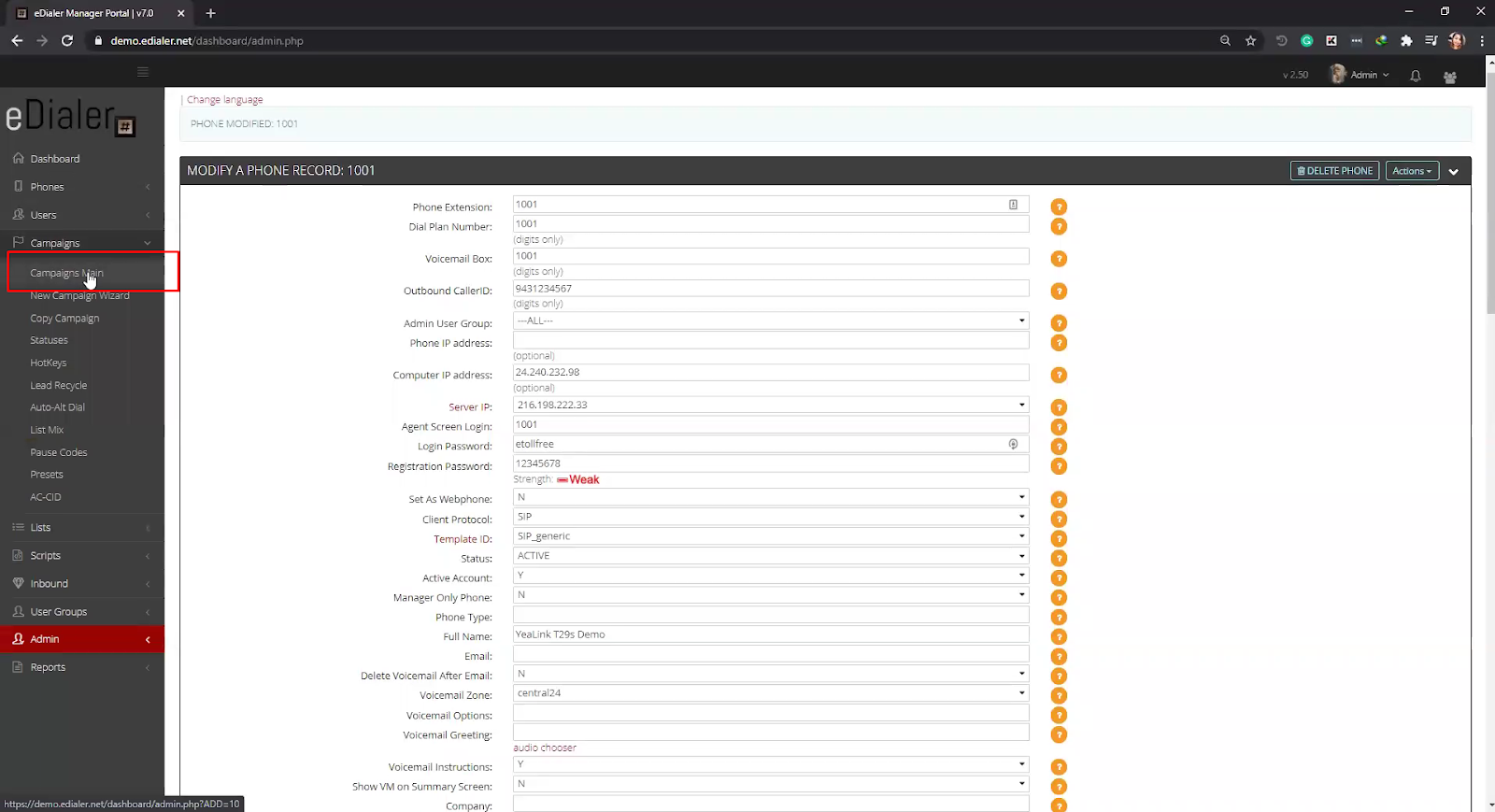 Setup Agent Custom CallerID 7