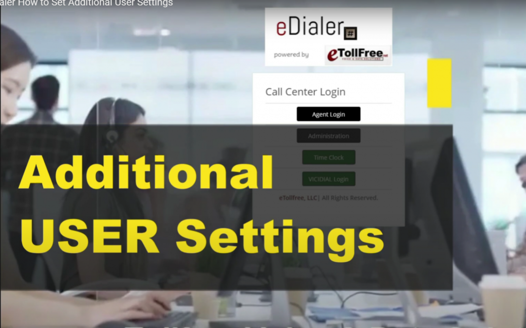 How to Set Additional User Settings