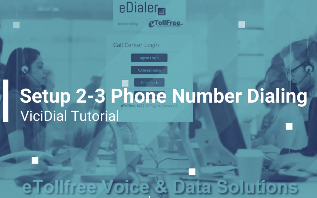How to setup 2-3 Phone Number Dialing