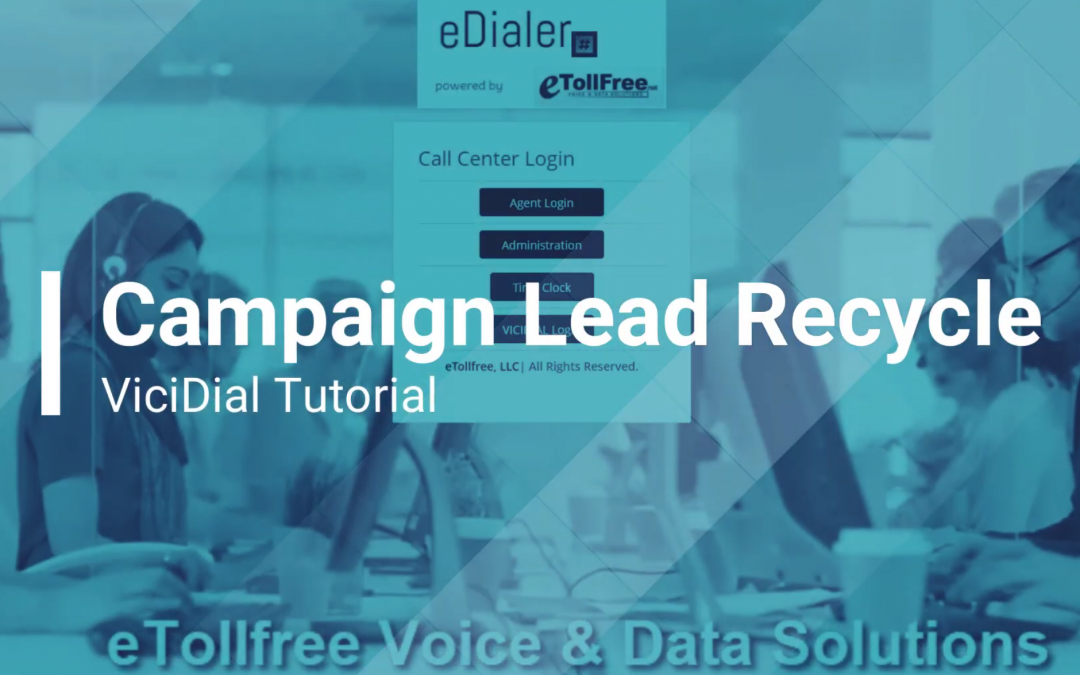 ViciDial Setting up Lead Recycle