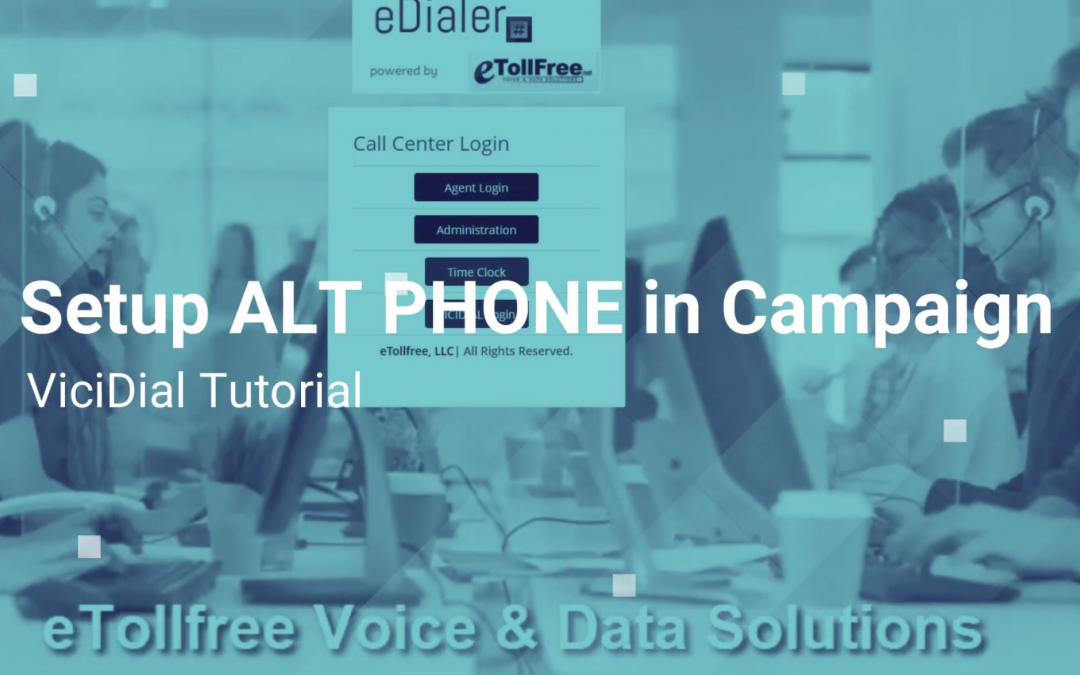 How to Setup Alt Phone Dial