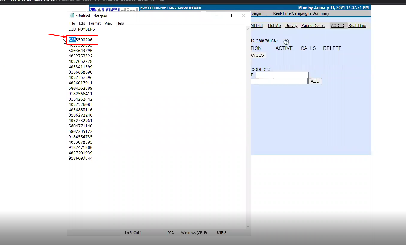 Setup CID Local Presence