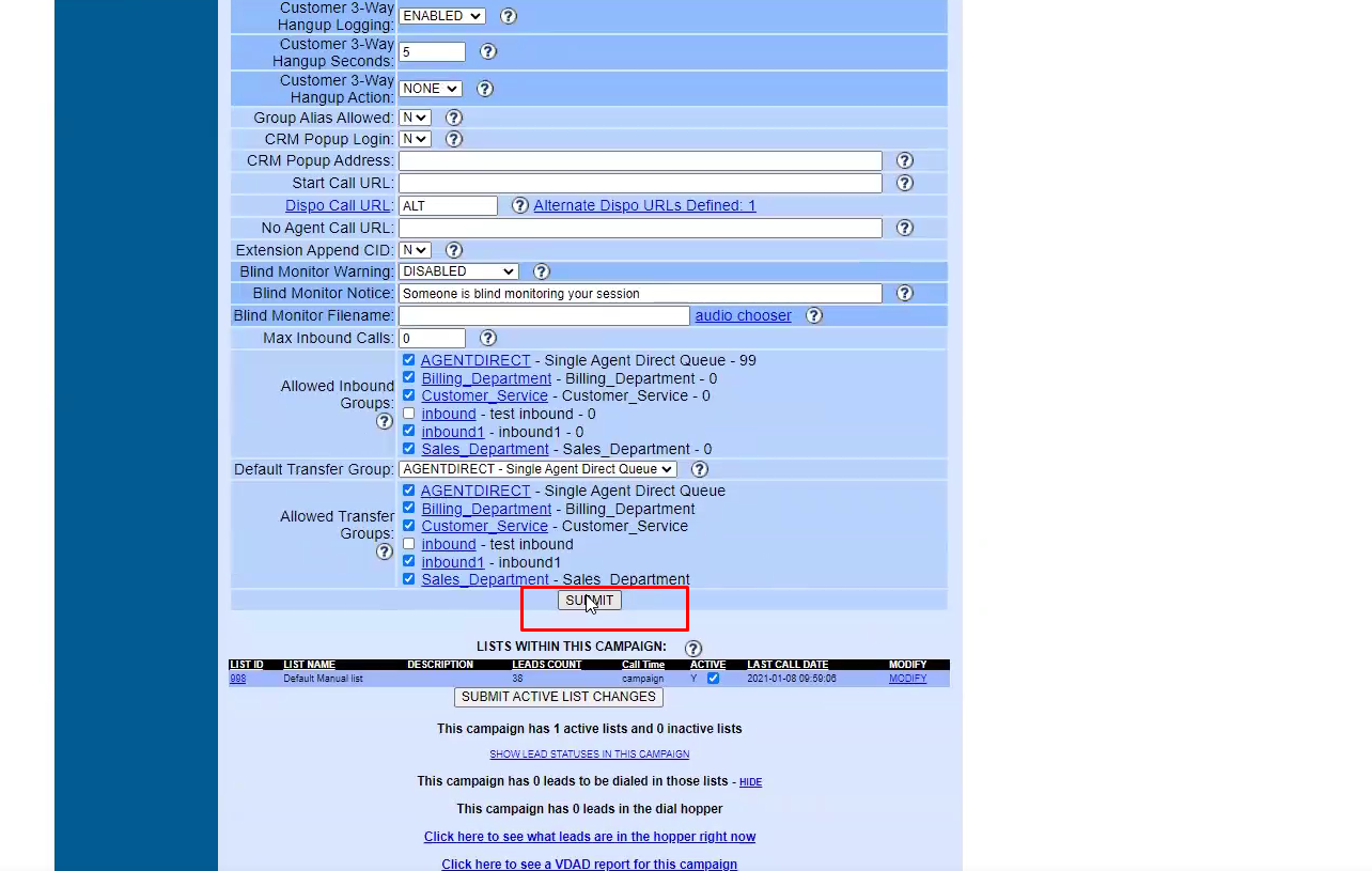 Setup Quick Transfer