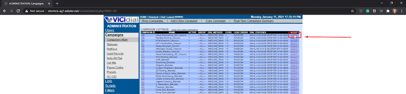 Setup CID Local Presence