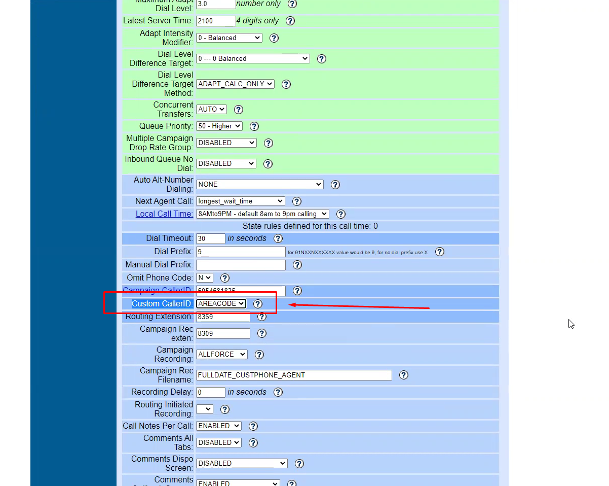 Setup CID Local Presence