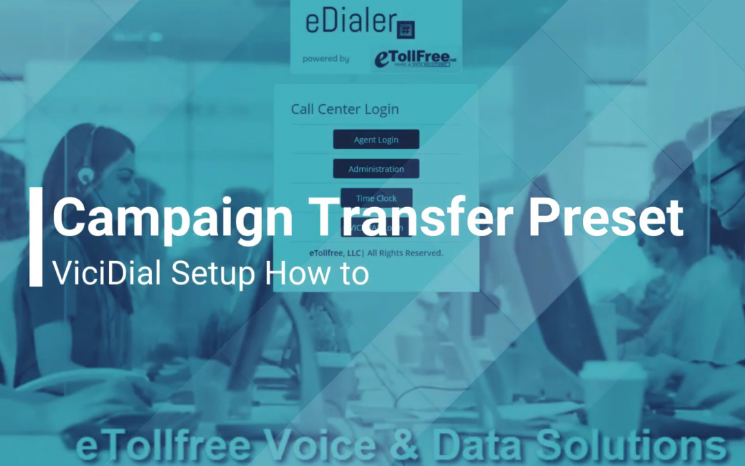 Vicidial How to Setup Transfer Preset