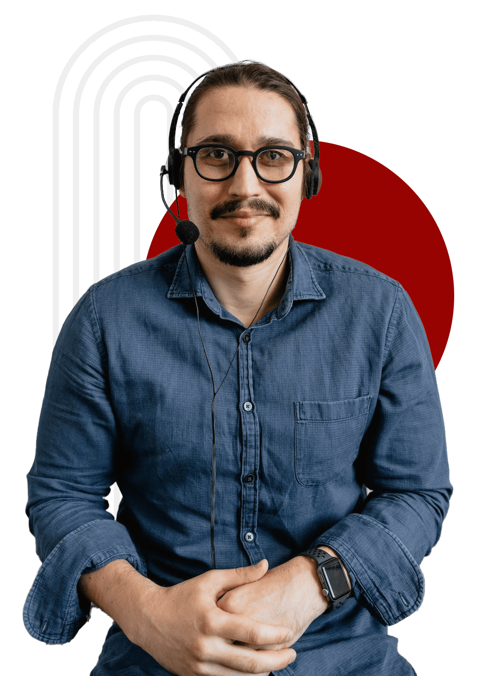 Call Center man using eTollFree toll free number search and VoIP apps and services