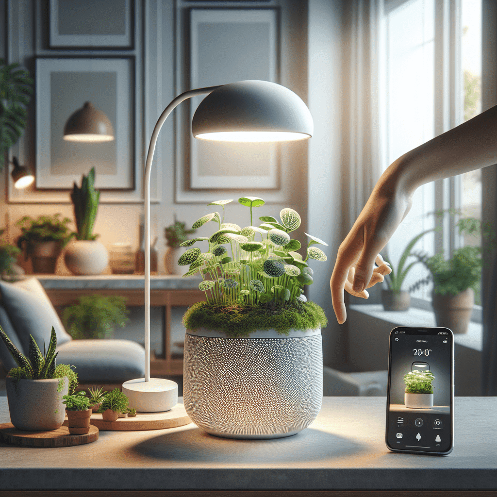 Grow Plants Indoors Easily with LG’s New Lamp Featuring a Mini Garden
