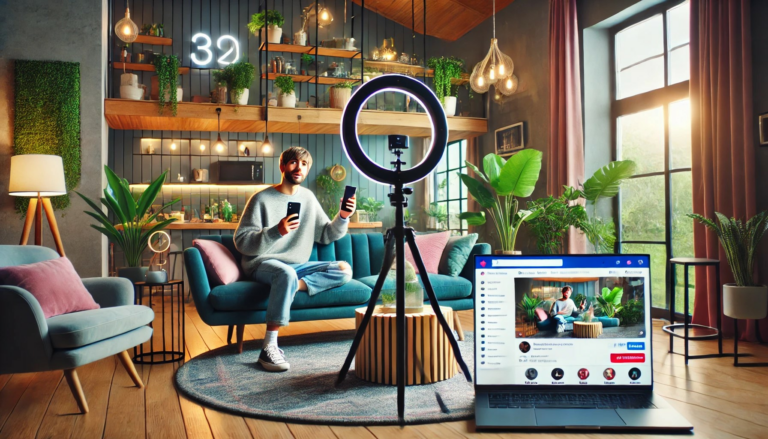 "Modern living room with mid-century furniture, styled with vibrant throws and plants, highlighting how social media influences furniture choices."