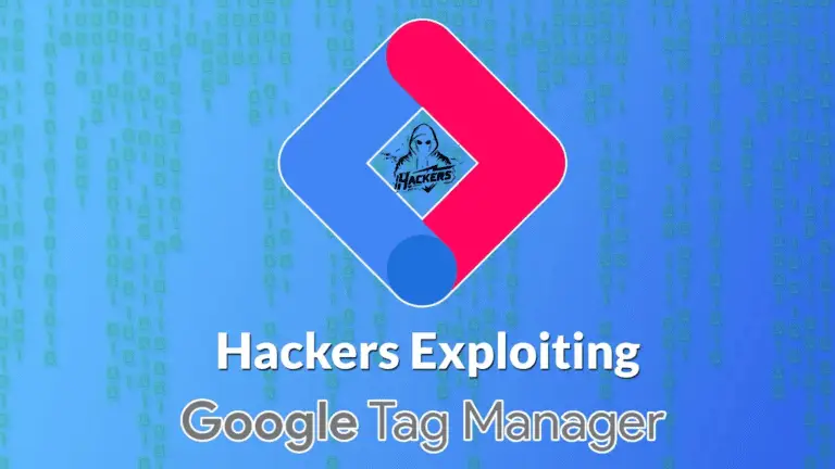 **Alt Text:** A hacker injecting malware via Google Tag Manager to steal credit card data, highlighting cybersecurity threats on eCommerce sites.