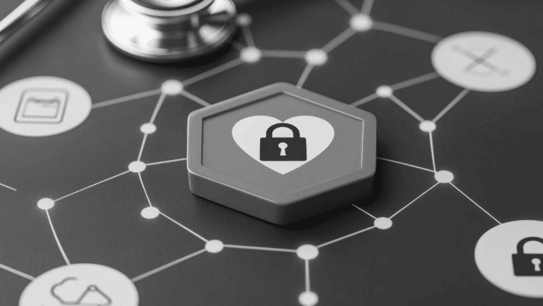 "Close-up of a smartphone showing a suspicious customer service chat, with cybersecurity icons in the background, highlighting the HISAA law impact on cyber safety."