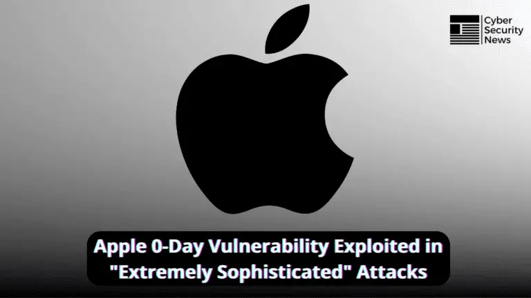 Alt Text: "Smartphone displaying a security warning about a secret Apple software vulnerability exploited by hackers before Apple's fix."