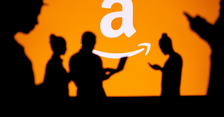 Alt Text: "Smartphone screen showing a suspicious chat in a blurred office backdrop, symbolizing unused cloud storage security risks on AWS."