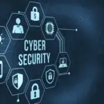 Alt Text: **"Illustration of the U.S. Cyber Trust Mark initiative, featuring a secure smart home device with a certification label for online safety."**