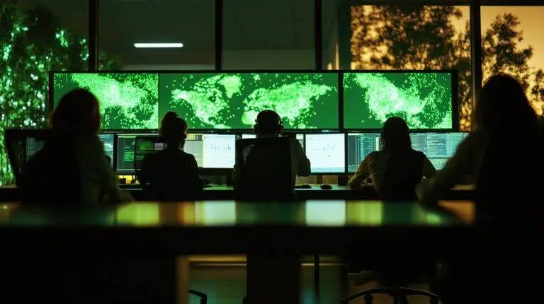 Cybersecurity expert analyzing ransomware threats to protect business data.