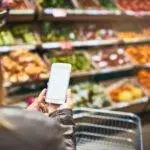 Fresh produce displayed creatively on social media to educate young shoppers about healthy eating.