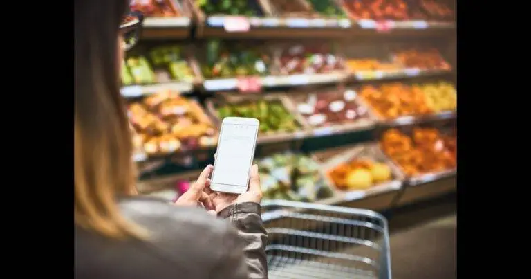 Fresh produce displayed creatively on social media to educate young shoppers about healthy eating.