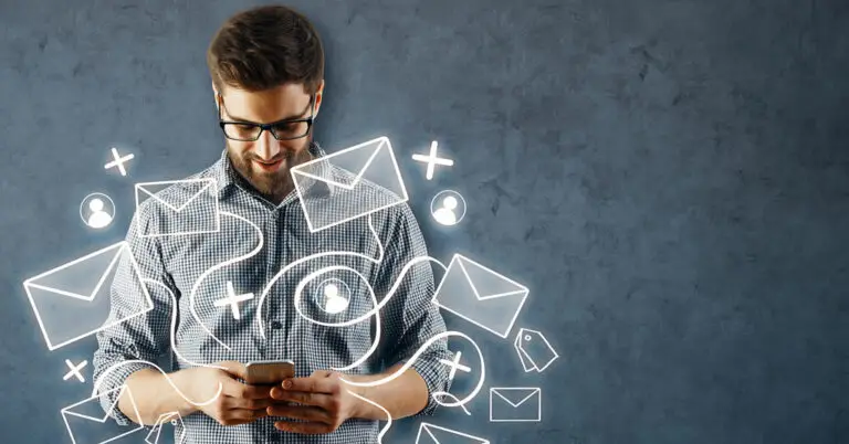 Social media planner with smartphone and coffee illustrating that just a moment of strategy fuels business growth