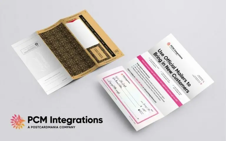 Snap-apart mailers used in automated direct mail for small business marketing success