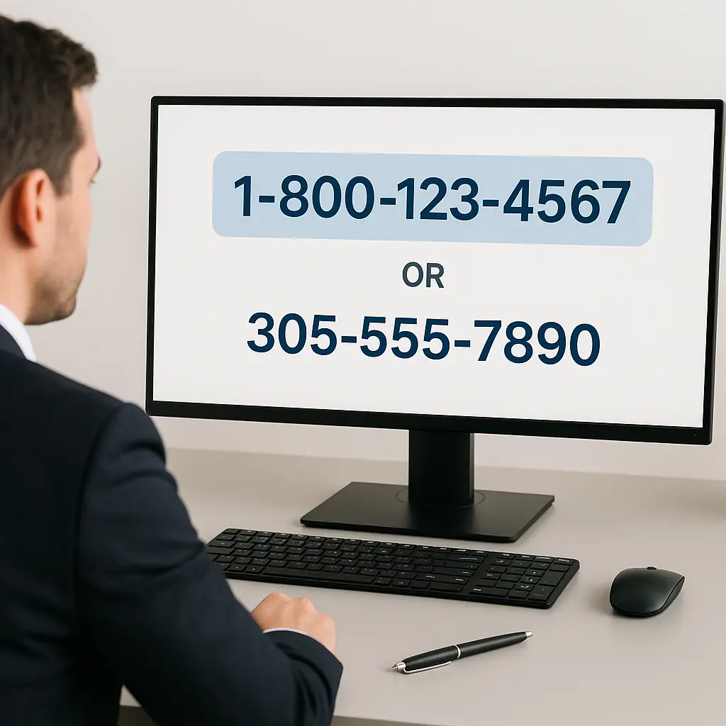 Business professional comparing 800 numbers vs local numbers for business communication strategy.